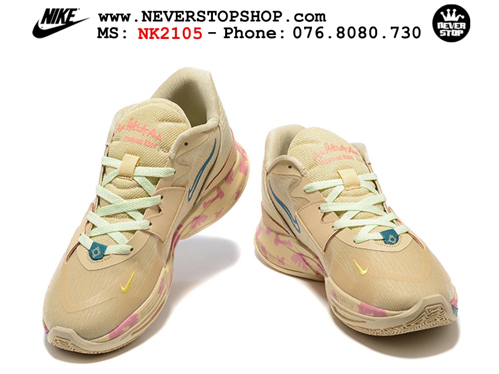Giày bóng rổ cổ thấp nam Nike Kyrie 5 Low Nâu Hồng hàng Replica 1:1 authentic chính hãng giá rẻ tốt nhất tại NeverStopShop.com HCM