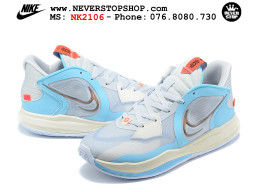 Giày bóng rổ cổ thấp nam Nike Kyrie 5 Low Trắng Xanh hàng Replica 1:1 authentic chính hãng giá rẻ tốt nhất tại NeverStopShop.com HCM