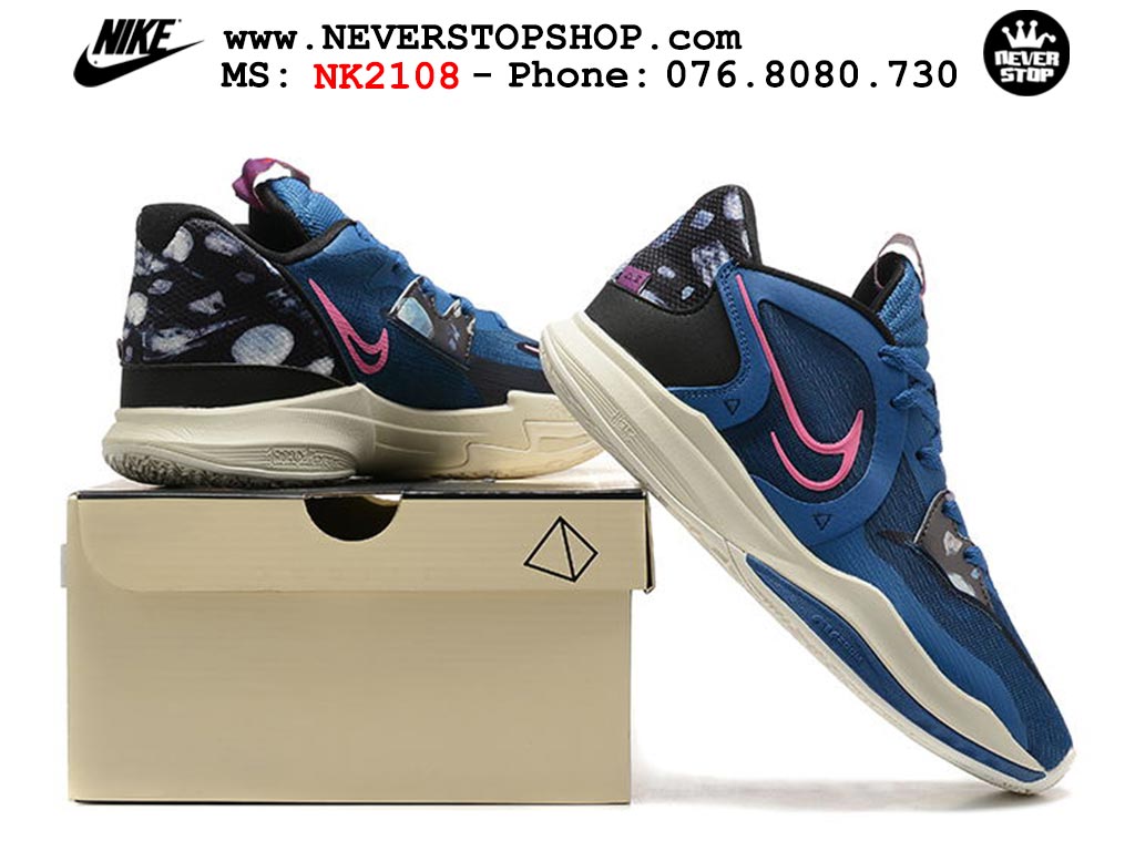 Giày bóng rổ cổ thấp nam Nike Kyrie 5 Low Xanh Dương Đen hàng Replica 1:1 authentic chính hãng giá rẻ tốt nhất tại NeverStopShop.com HCM