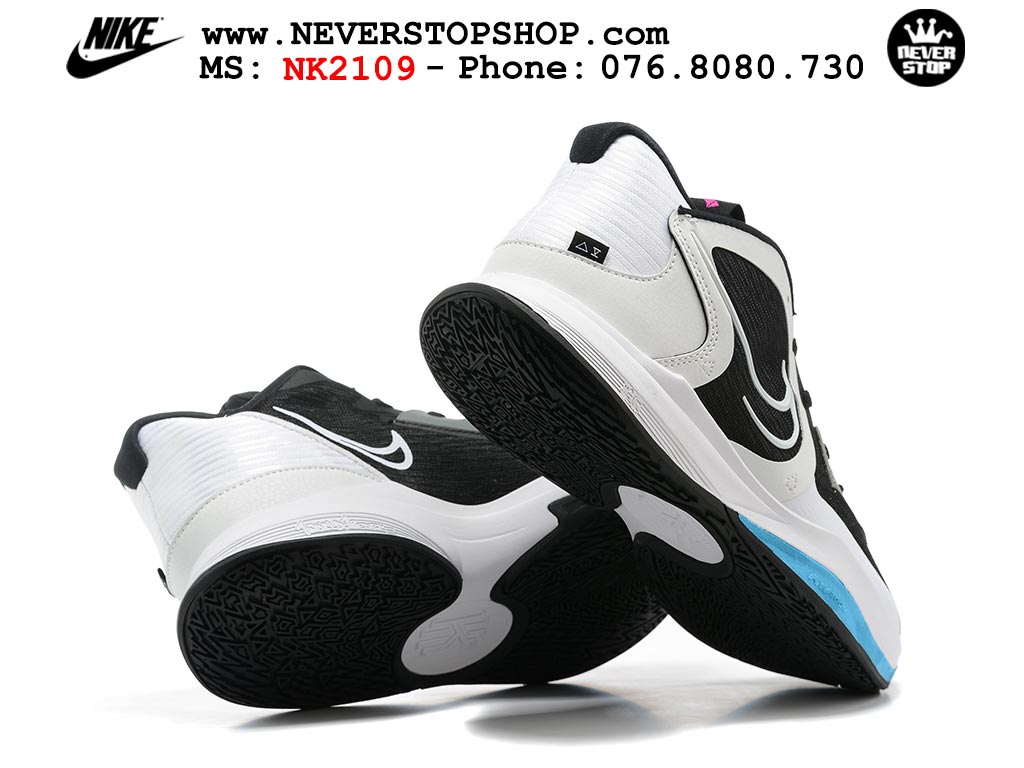 Giày bóng rổ cổ thấp nam Nike Kyrie 5 Low Đen Trắng hàng Replica 1:1 authentic chính hãng giá rẻ tốt nhất tại NeverStopShop.com HCM