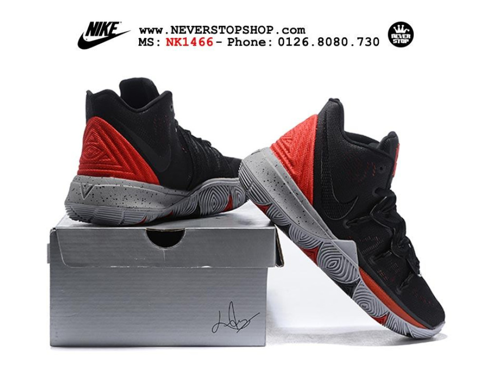 Giày Nike Kyrie 5 Black Red nam nữ hàng chuẩn sfake replica 1:1 real chính hãng giá rẻ tốt nhất tại NeverStopShop.com HCM