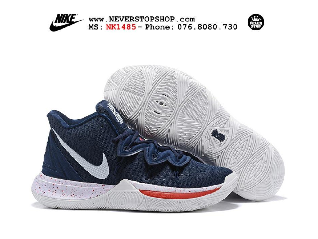 Giay bong r NIKE KYRIE 5 NAVY RED sfake replica chu n