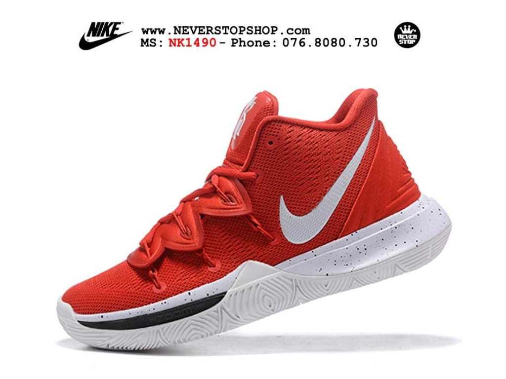 Giày Nike Kyrie 5 Red White nam nữ hàng chuẩn sfake replica 1:1 real chính hãng giá rẻ tốt nhất tại NeverStopShop.com HCM