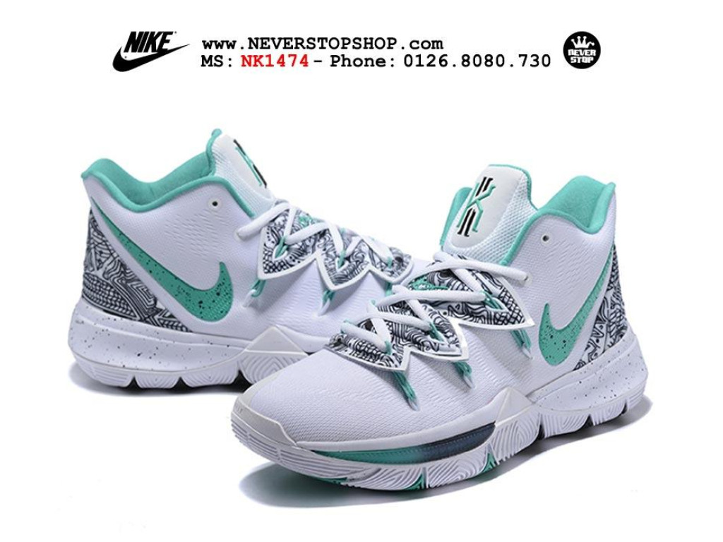 Giày Nike Kyrie 5 White Mint nam nữ hàng chuẩn sfake replica 1:1 real chính hãng giá rẻ tốt nhất tại NeverStopShop.com HCM