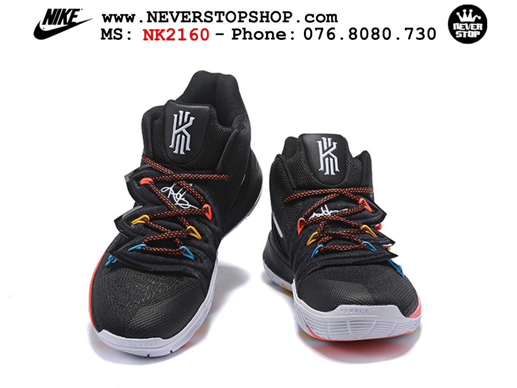Giày bóng rổ cổ cao Nike Kyrie 5 Đen Trắng nam nữ chuyên indoor outdoor rep 1:1 real chính hãng giá rẻ tốt nhất tại NeverStopShop.com HCM