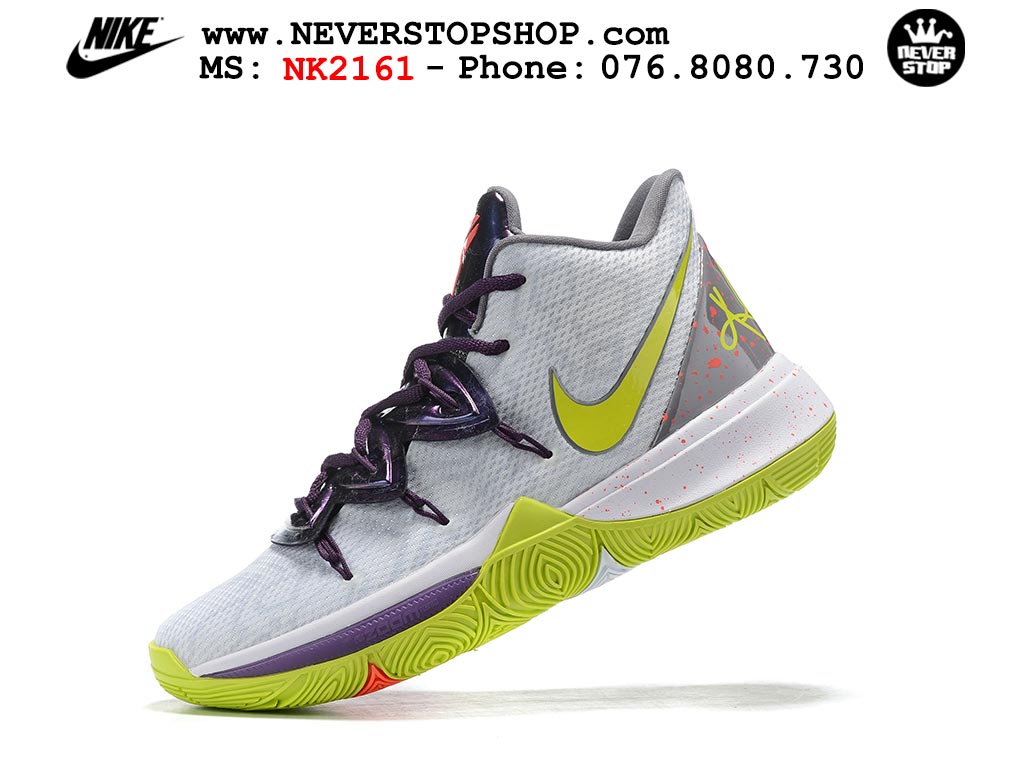 Giày bóng rổ cổ cao Nike Kyrie 5 Trắng Tím nam nữ chuyên indoor outdoor rep 1:1 real chính hãng giá rẻ tốt nhất tại NeverStopShop.com HCM