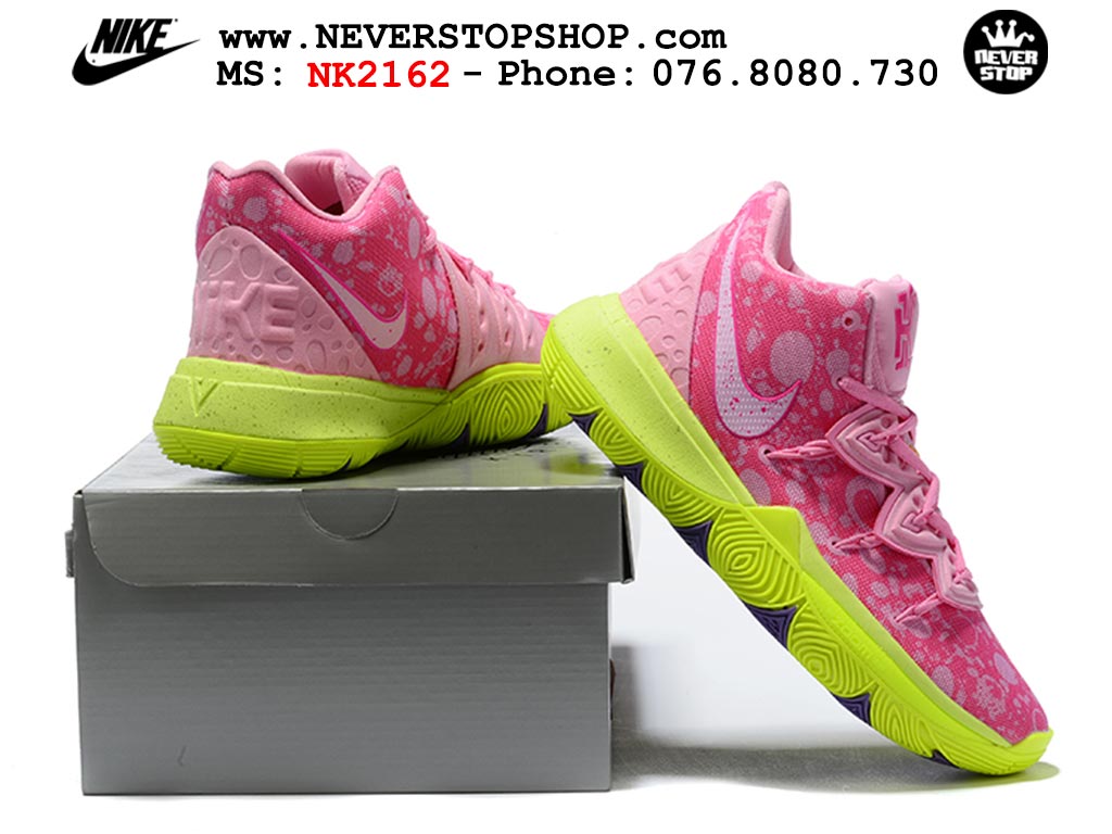 Giày bóng rổ cổ cao Nike Kyrie 5 Hồng Xanh Lá nam nữ chuyên indoor outdoor rep 1:1 real chính hãng giá rẻ tốt nhất tại NeverStopShop.com HCM
