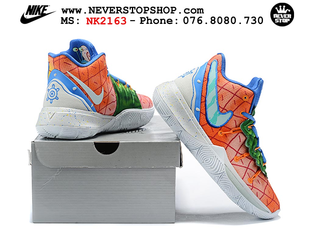 Giày bóng rổ cổ cao Nike Kyrie 5 Cam Xanh nam nữ chuyên indoor outdoor rep 1:1 real chính hãng giá rẻ tốt nhất tại NeverStopShop.com HCM
