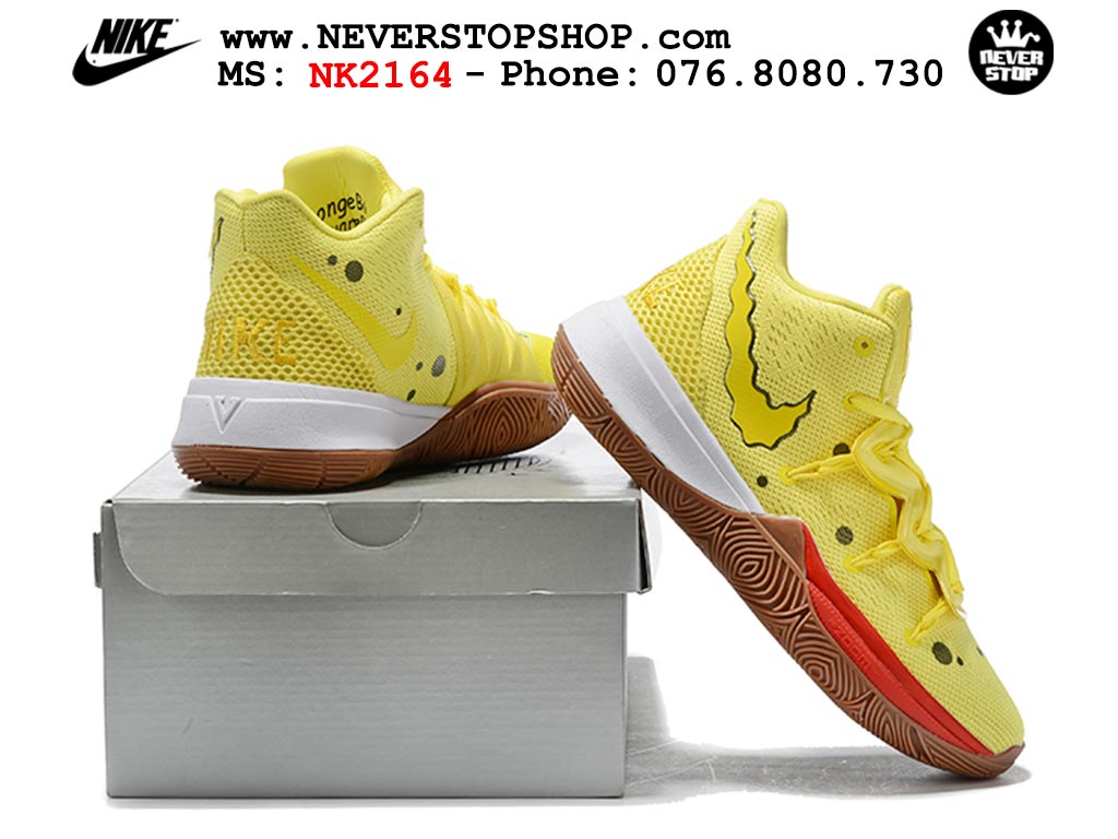 Giày bóng rổ cổ cao Nike Kyrie 5 Vàng Nâu nam nữ chuyên indoor outdoor rep 1:1 real chính hãng giá rẻ tốt nhất tại NeverStopShop.com HCM