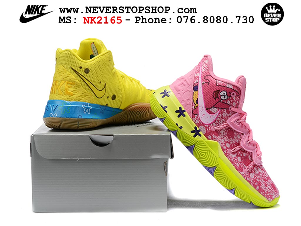 Giày bóng rổ cổ cao Nike Kyrie 5 Vàng Hồng nam nữ chuyên indoor outdoor rep 1:1 real chính hãng giá rẻ tốt nhất tại NeverStopShop.com HCM