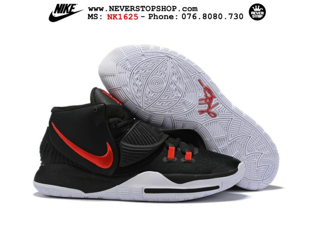 kyrie 6 black red