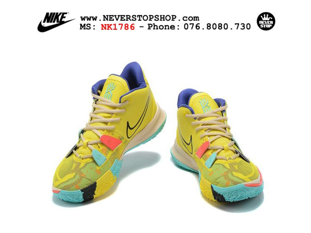 Giày Nike Kyrie 7 Vàng Xanh hàng đẹp chất lượng sfake replica 1:1 real chính hãng giá rẻ tốt nhất tại NeverStopShop.com HCM