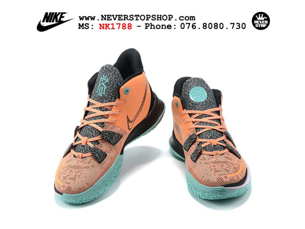 Giày Nike Kyrie 7 Nâu Xanh hàng đẹp chất lượng sfake replica 1:1 real chính hãng giá rẻ tốt nhất tại NeverStopShop.com HCM