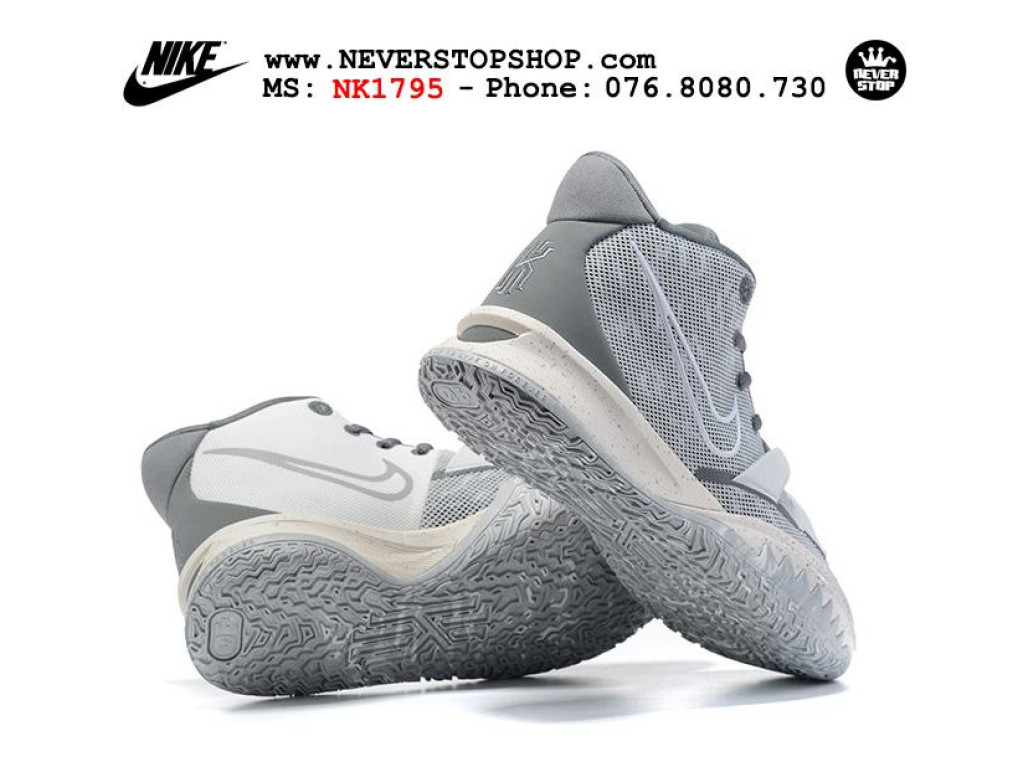 Giày Nike Kyrie 7 Xám Trắng hàng đẹp chất lượng sfake replica 1:1 real chính hãng giá rẻ tốt nhất tại NeverStopShop.com HCM