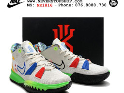 Giày Nike Kyrie 7 Trắng Đỏ Xanh hàng đẹp chất lượng sfake replica 1:1 real chính hãng giá rẻ tốt nhất tại NeverStopShop.com HCM