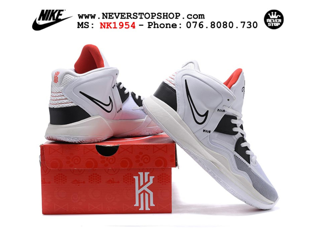 Giày bóng rổ Nike Kyrie 8 Trắng Đen sfake replica 1:1 authentic chính hãng giá rẻ tốt nhất tại NeverStopShop.com HCM