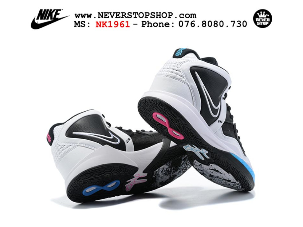 Giày bóng rổ Nike Kyrie 8  Đen Trắng sfake replica 1:1 authentic chính hãng giá rẻ tốt nhất tại NeverStopShop.com HCM