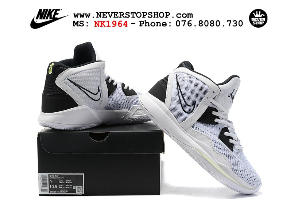 Giày bóng rổ Nike Kyrie 8 Trắng Đen sfake replica 1:1 authentic chính hãng giá rẻ tốt nhất tại NeverStopShop.com HCM
