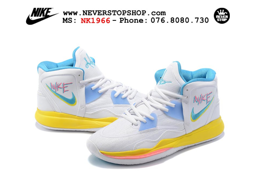 Giày bóng rổ Nike Kyrie 8 Trắng Vàng sfake replica 1:1 authentic chính hãng giá rẻ tốt nhất tại NeverStopShop.com HCM
