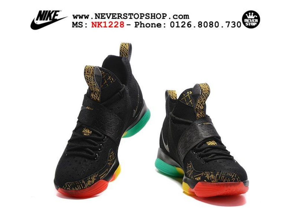 Giày Nike Lebron 14 Black Colorful nam nữ hàng chuẩn sfake replica 1:1 real chính hãng giá rẻ tốt nhất tại NeverStopShop.com HCM