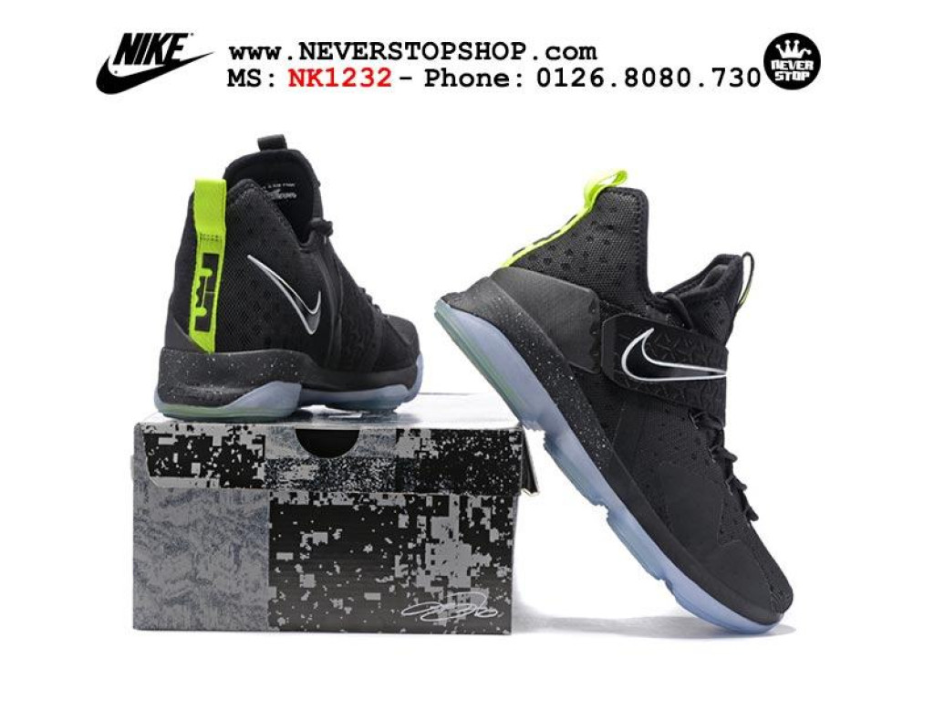 Giày Nike Lebron 14 Black Neon nam nữ hàng chuẩn sfake replica 1:1 real chính hãng giá rẻ tốt nhất tại NeverStopShop.com HCM