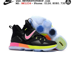 Giày Nike Lebron 14 Black Rainbow nam nữ hàng chuẩn sfake replica 1:1 real chính hãng giá rẻ tốt nhất tại NeverStopShop.com HCM