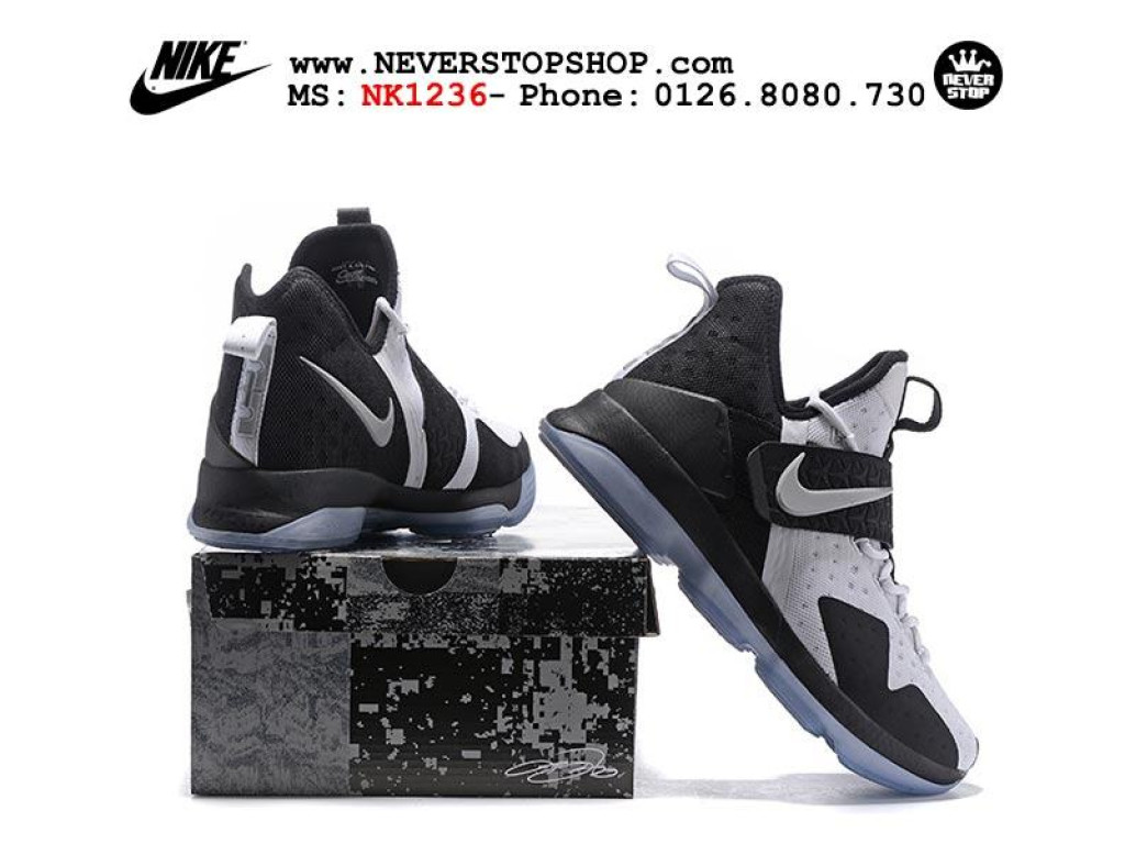 Giày Nike Lebron 14 Black White nam nữ hàng chuẩn sfake replica 1:1 real chính hãng giá rẻ tốt nhất tại NeverStopShop.com HCM
