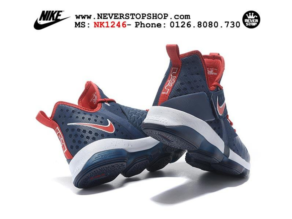 Giày Nike Lebron 14 Navy Red nam nữ hàng chuẩn sfake replica 1:1 real chính hãng giá rẻ tốt nhất tại NeverStopShop.com HCM