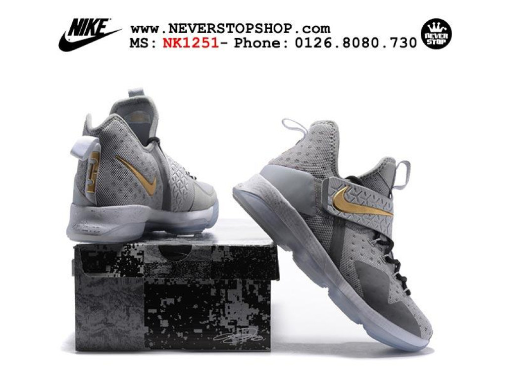Giày Nike Lebron 14 Silver nam nữ hàng chuẩn sfake replica 1:1 real chính hãng giá rẻ tốt nhất tại NeverStopShop.com HCM