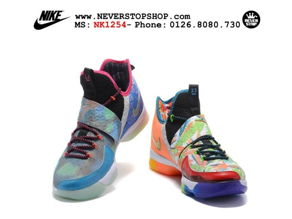 Giày Nike Lebron 14 What The 2 nam nữ hàng chuẩn sfake replica 1:1 real chính hãng giá rẻ tốt nhất tại NeverStopShop.com HCM