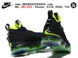 Giày Nike Lebron 15 Black Volt nam nữ hàng chuẩn sfake replica 1:1 real chính hãng giá rẻ tốt nhất tại NeverStopShop.com HCM