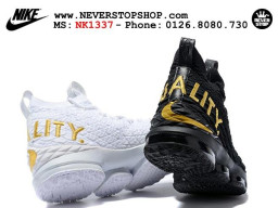 Giày Nike Lebron 15 Equality White Black nam nữ hàng chuẩn sfake replica 1:1 real chính hãng giá rẻ tốt nhất tại NeverStopShop.com HCM