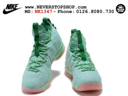 Giày Nike Lebron 15 Mint Pink nam nữ hàng chuẩn sfake replica 1:1 real chính hãng giá rẻ tốt nhất tại NeverStopShop.com HCM