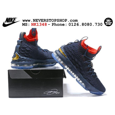 Nike Lebron 15 Navy Red Gold