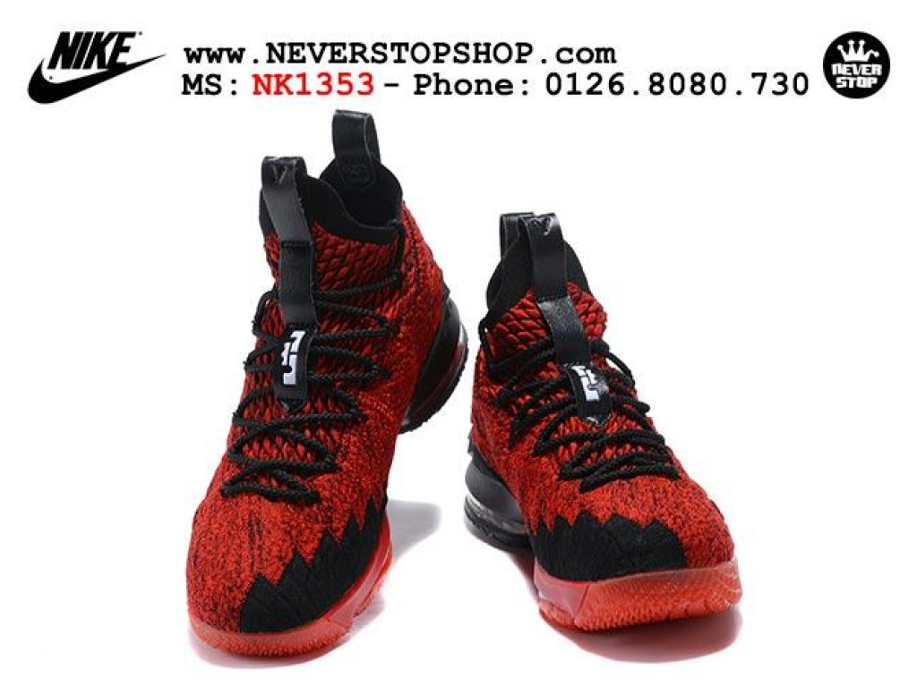 Giày Nike Lebron 15 Red Black nam nữ hàng chuẩn sfake replica 1:1 real chính hãng giá rẻ tốt nhất tại NeverStopShop.com HCM
