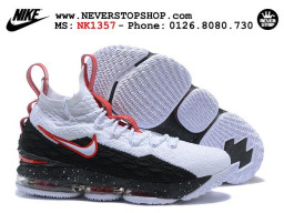 Giày Nike Lebron 15 White Black Red nam nữ hàng chuẩn sfake replica 1:1 real chính hãng giá rẻ tốt nhất tại NeverStopShop.com HCM