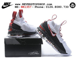 Giày Nike Lebron 15 White Black Red nam nữ hàng chuẩn sfake replica 1:1 real chính hãng giá rẻ tốt nhất tại NeverStopShop.com HCM