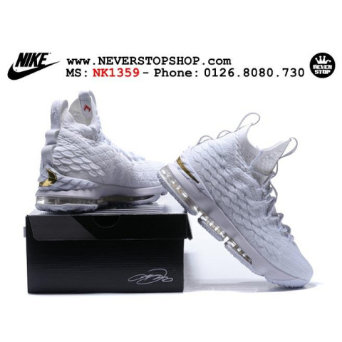 Nike Lebron 15 White Gold