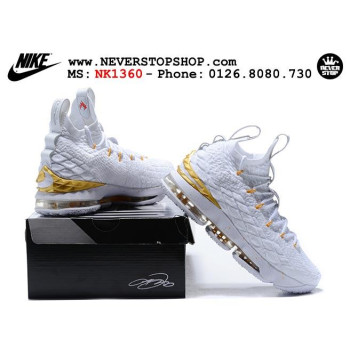 Nike Lebron 15 White Metallic Gold