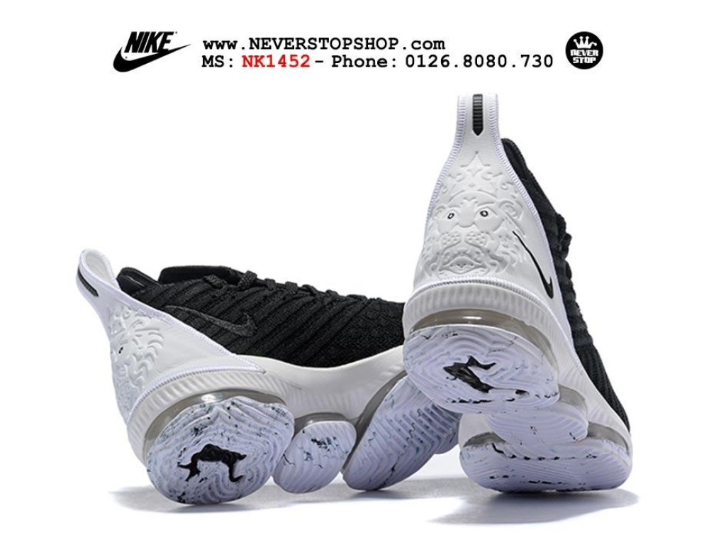 Giày Nike Lebron 16 Black White nam nữ hàng chuẩn sfake replica 1:1 real chính hãng giá rẻ tốt nhất tại NeverStopShop.com HCM