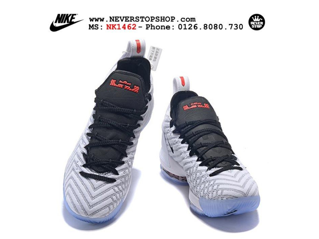 Giày Nike Lebron 16 White Black nam nữ hàng chuẩn sfake replica 1:1 real chính hãng giá rẻ tốt nhất tại NeverStopShop.com HCM