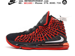 Giày Nike Lebron 17 Black And Red nam nữ hàng chuẩn sfake replica 1:1 real chính hãng giá rẻ tốt nhất tại NeverStopShop.com HCM