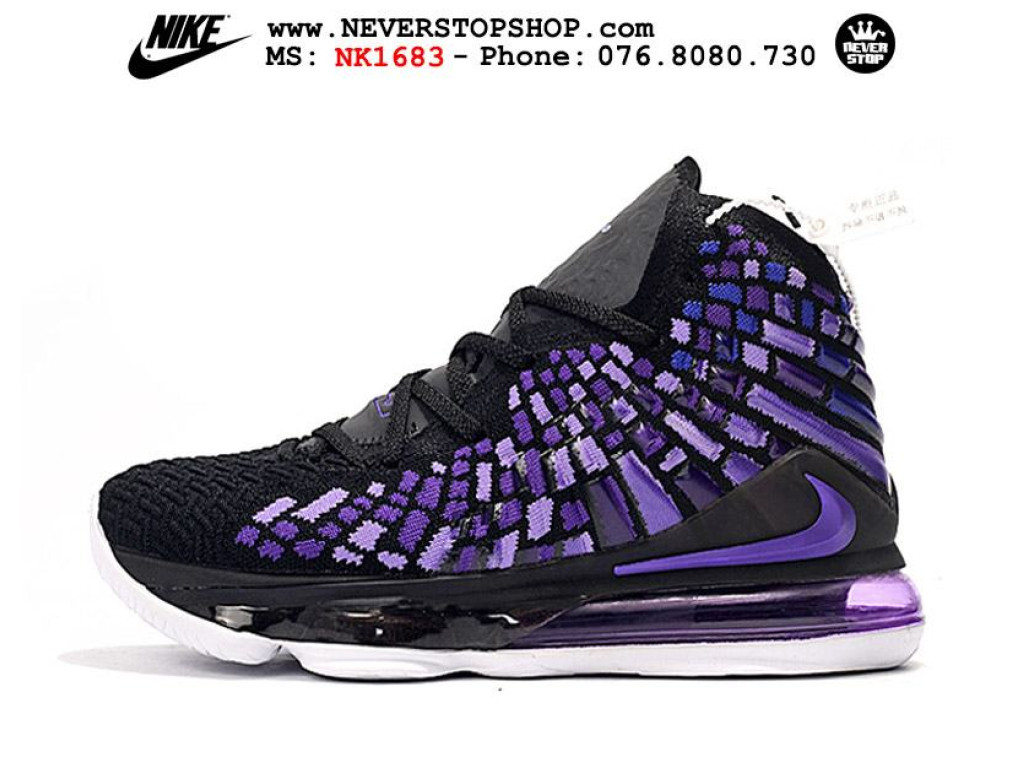 Giày Nike Lebron 17 Black Purple nam nữ hàng chuẩn sfake replica 1:1 real chính hãng giá rẻ tốt nhất tại NeverStopShop.com HCM