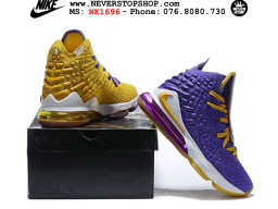 Giày Nike Lebron 17 Lakers Media Day nam nữ hàng chuẩn sfake replica 1:1 real chính hãng giá rẻ tốt nhất tại NeverStopShop.com HCM