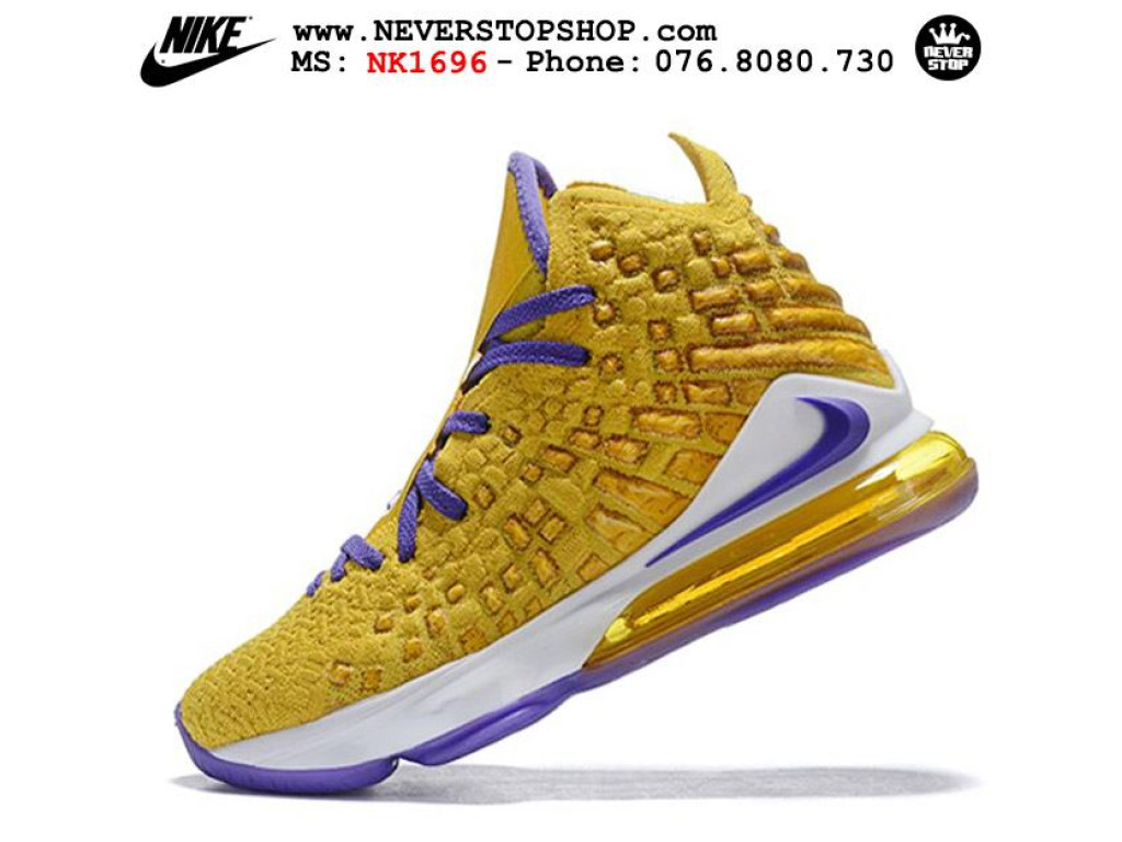 Giày Nike Lebron 17 Lakers Media Day nam nữ hàng chuẩn sfake replica 1:1 real chính hãng giá rẻ tốt nhất tại NeverStopShop.com HCM