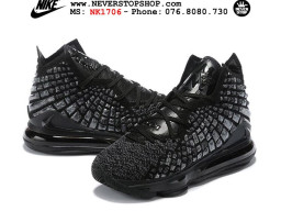 Giày Nike Lebron 17 Triple Black nam nữ hàng chuẩn sfake replica 1:1 real chính hãng giá rẻ tốt nhất tại NeverStopShop.com HCM