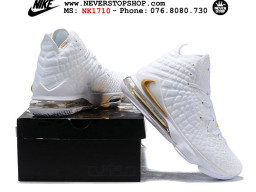 Giày Nike Lebron 17 White Gold nam nữ hàng chuẩn sfake replica 1:1 real chính hãng giá rẻ tốt nhất tại NeverStopShop.com HCM