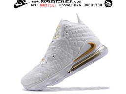 Giày Nike Lebron 17 White Gold nam nữ hàng chuẩn sfake replica 1:1 real chính hãng giá rẻ tốt nhất tại NeverStopShop.com HCM