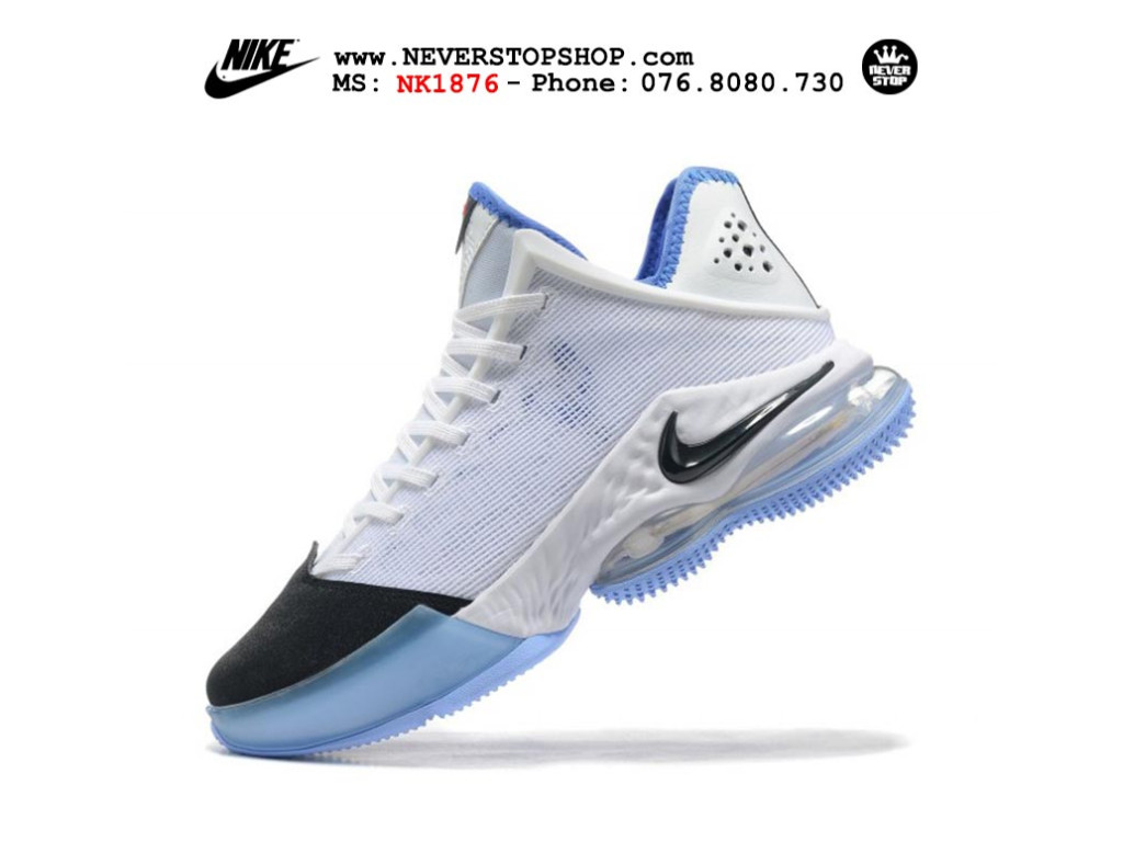 Giày thể thao Nike Lebron 19 Low Trắng Xanh nam cổ thấp sfake replica 1:1 real chính hãng giá rẻ tốt nhất tại NeverStopShop.com HCM