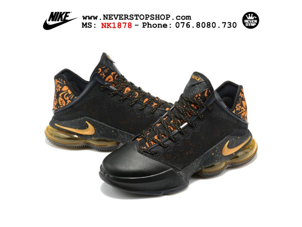 Giày thể thao Nike Lebron 19 Low Vàng Đen Full nam cổ thấp sfake replica 1:1 real chính hãng giá rẻ tốt nhất tại NeverStopShop.com HCM